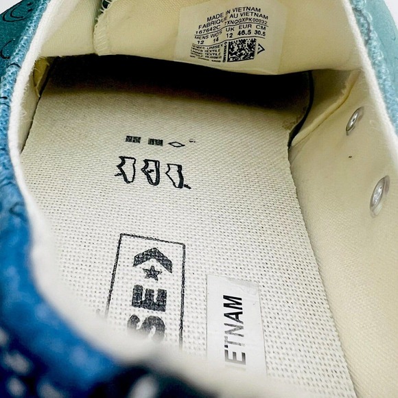 Converse Shoes Men Size 12 Women 14 Chuck 1970s Happy Camper 'Blue Green 167642C - Picture 4 of 7